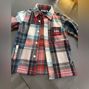 Kith flannel button down shirt. Size 3t 100 percent authentic unisex.